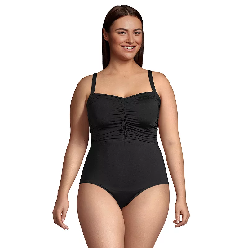 Buy Plus Size Lands' End UPF 50 Tummy Control Sweetheart One-Piece